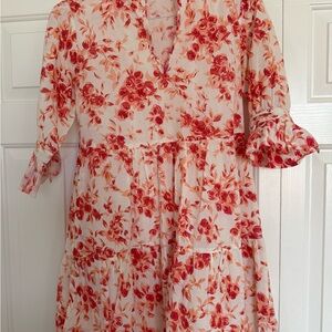 Elegant Floral Long Sleeve Dress